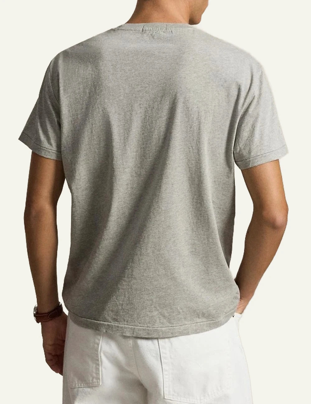 Polo Ralph Lauren grey melange t-shirt with POLO R.L. logo back view
