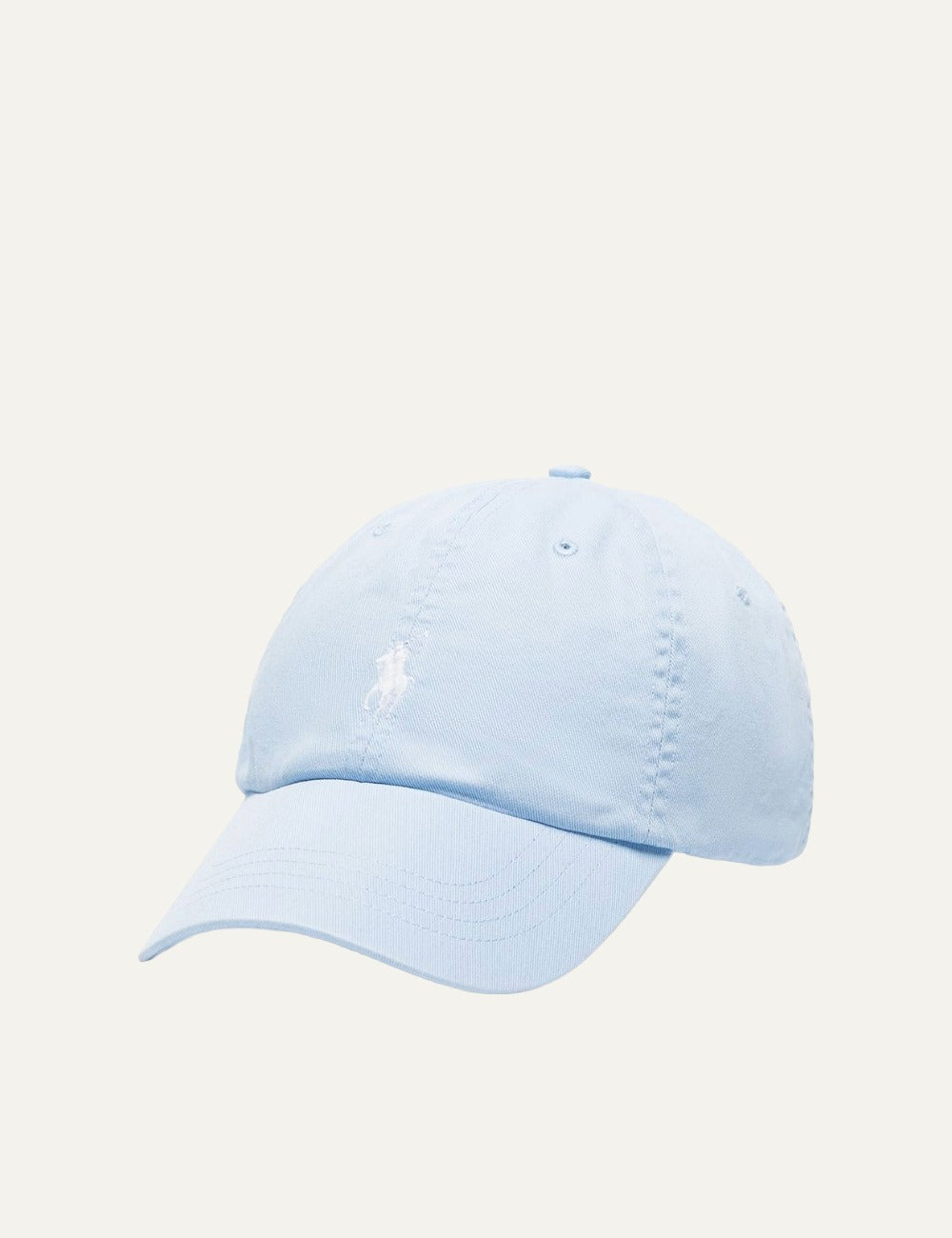 Polo Ralph Lauren light blue cap with POLO embroidery side view