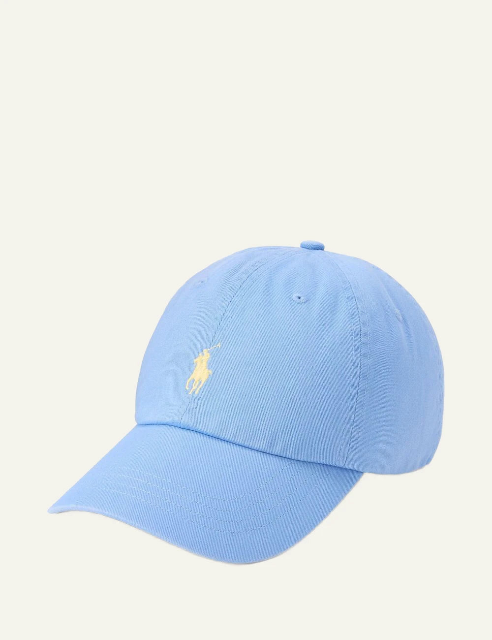 Polo Ralph Lauren light blue cap with POLO side view