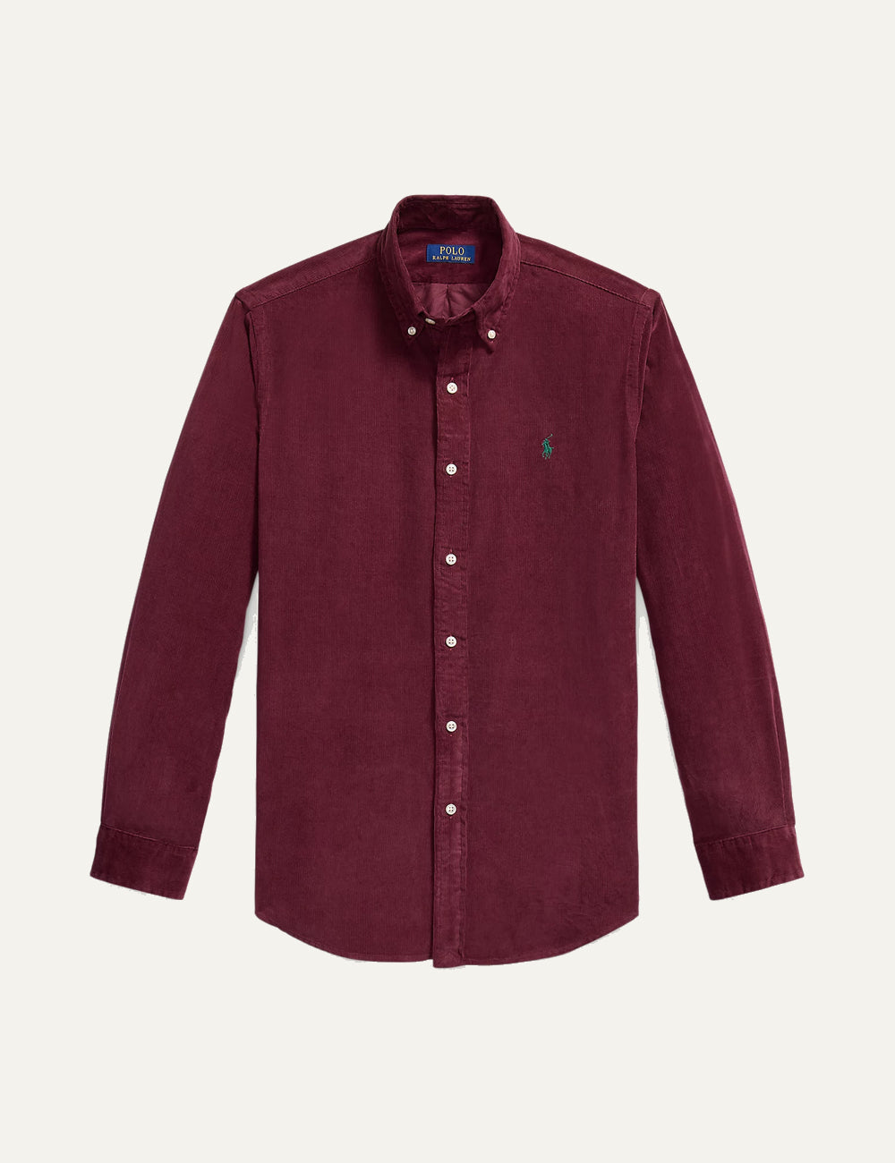 Polo Ralph Lauren men's burgundy cotton button-down shirt