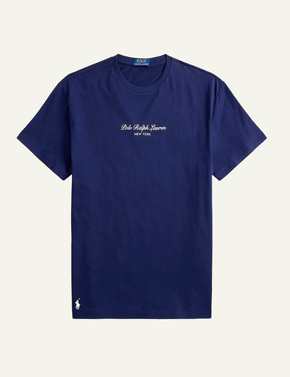 Men's Polo Ralph Lauren dark blue T-shirt with embroidered Polo Ralph Lauren New York logo