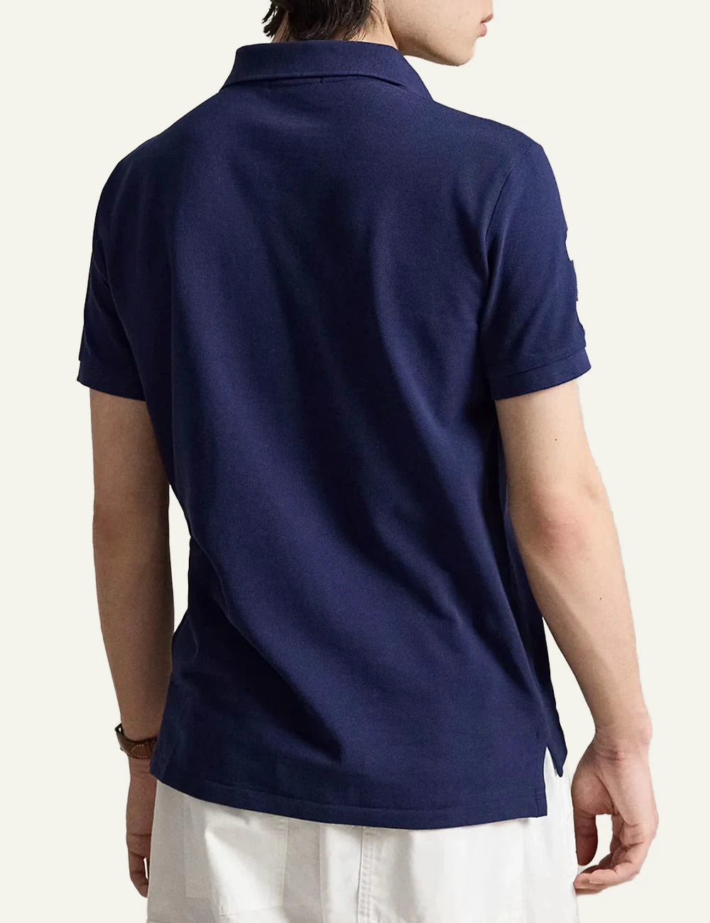 Polo Ralph Lauren navy polo shirt with Big Pony and yacht club embroidery back view