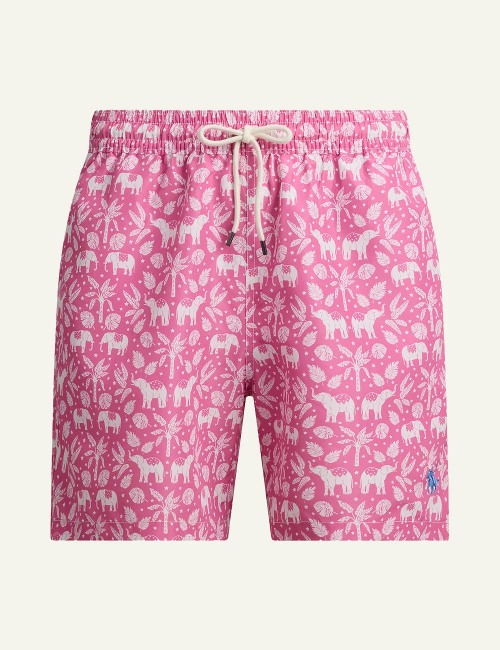 polo ralph lauren pink swim shorts elephant tropical print classic fit front view