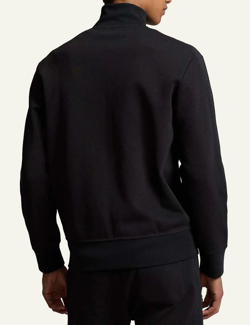 Polo Ralph Lauren black pique zip jacket me red pony logo back view