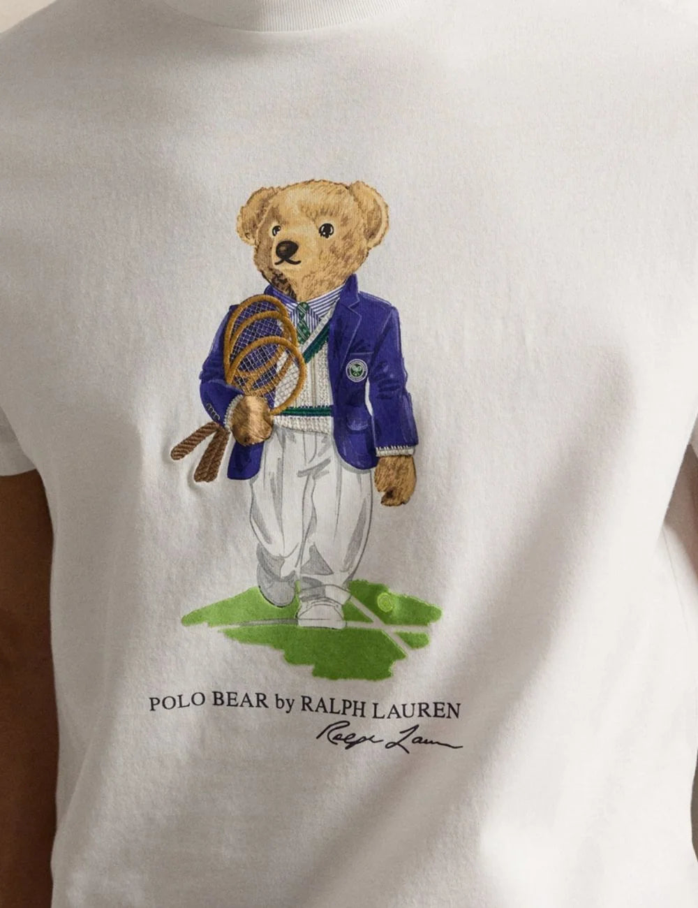 Polo Ralph Lauren Polo Bear Wimbledon t-shirt white front logo view