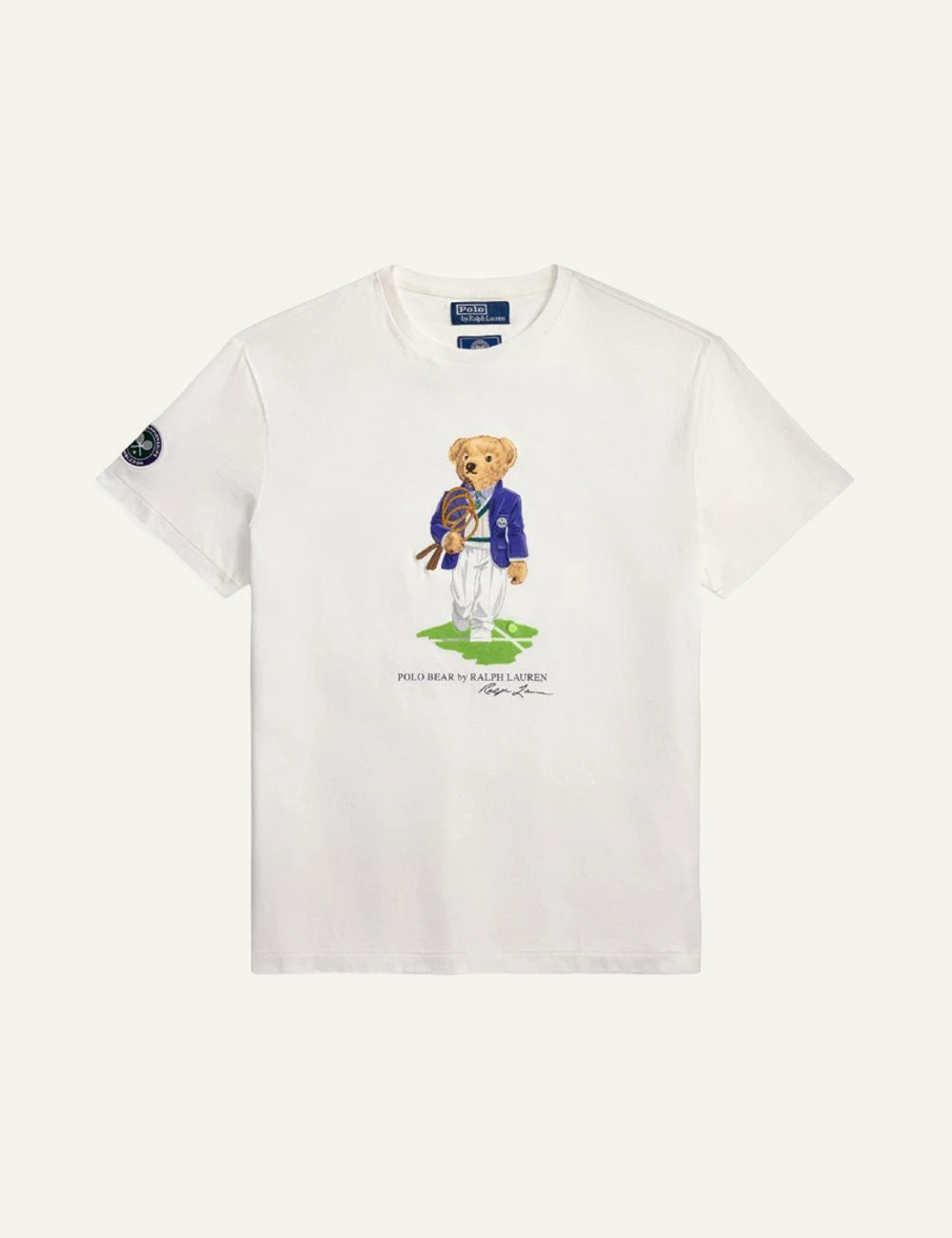 Polo Ralph Lauren Polo Bear Wimbledon t-shirt white front flat view