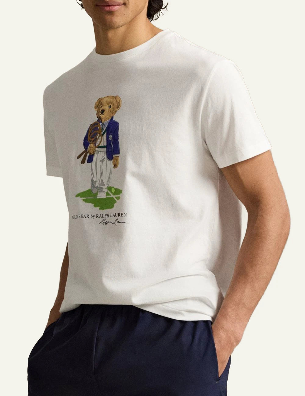 Polo Ralph Lauren Polo Bear Wimbledon t-shirt white detail view