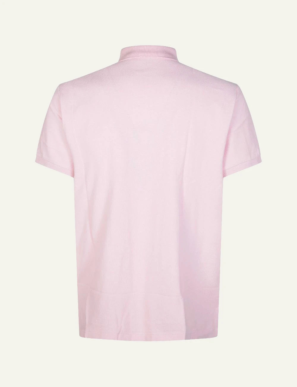 Polo Ralph Lauren short sleeve polo shirt in light pink with embroidered logo, back view