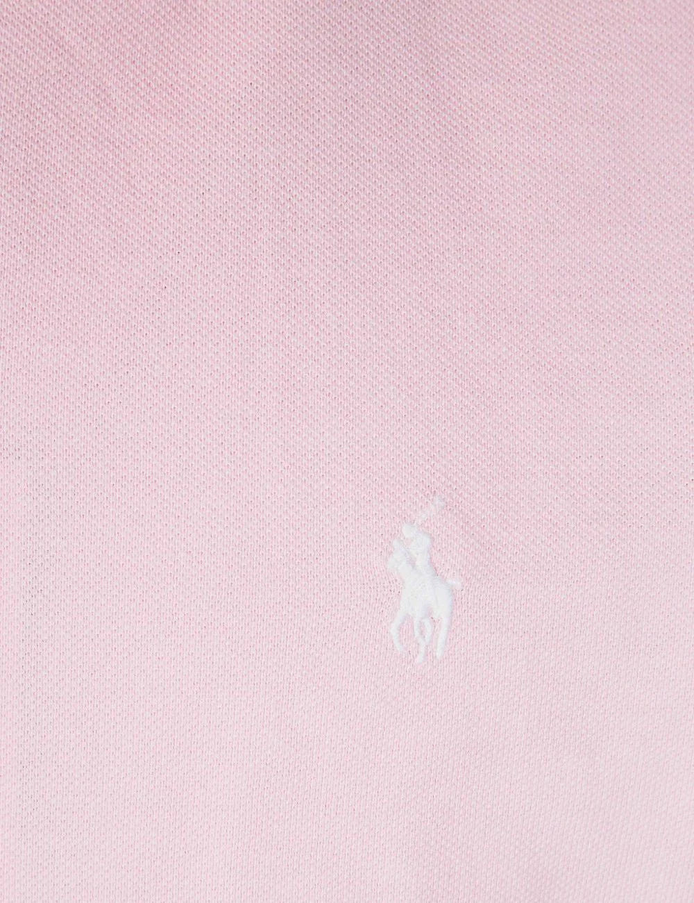 Polo Ralph Lauren short sleeve polo shirt in light pink with embroidered logo, front logo view