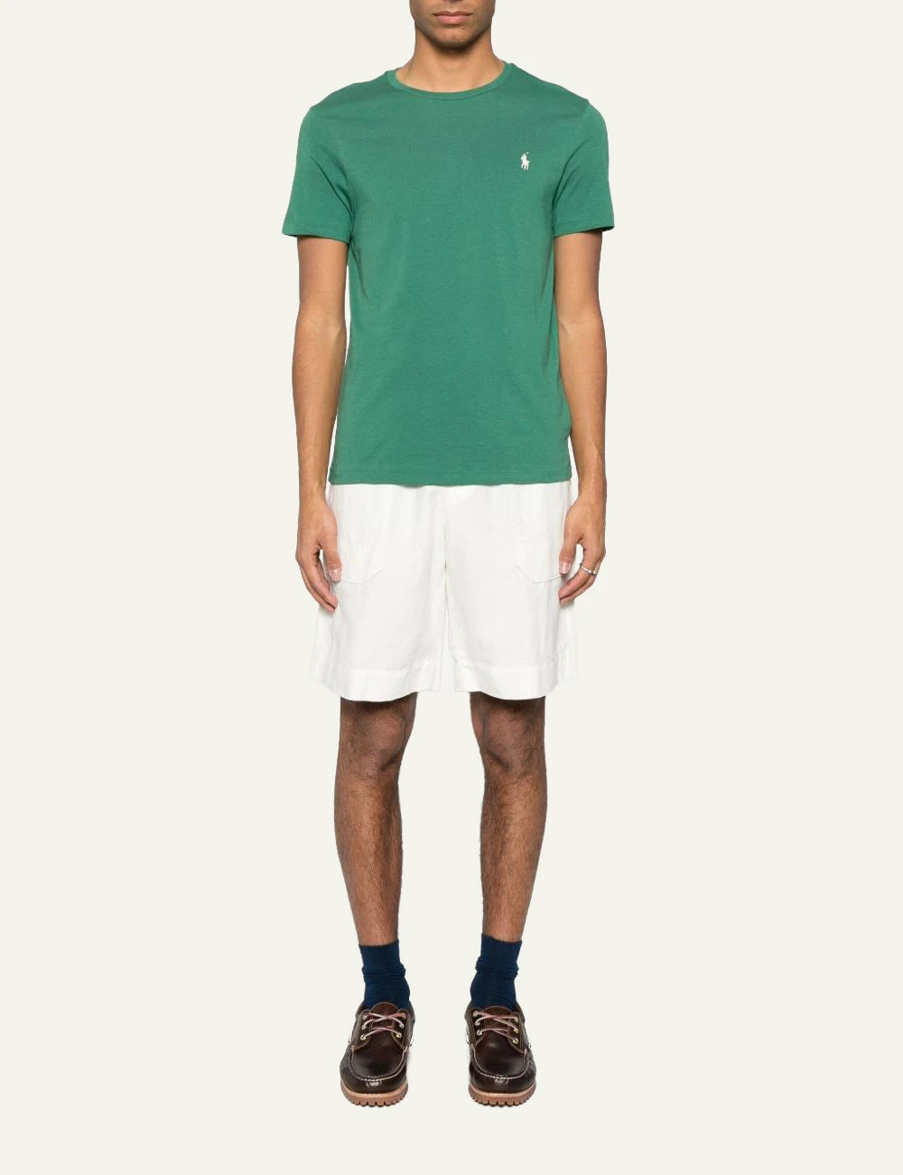 Polo Ralph Lauren t-shirt emerald green me white pony logo front full body view