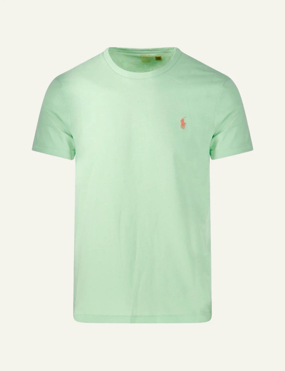 Polo Ralph Lauren t-shirt lime green logo chest front flat view