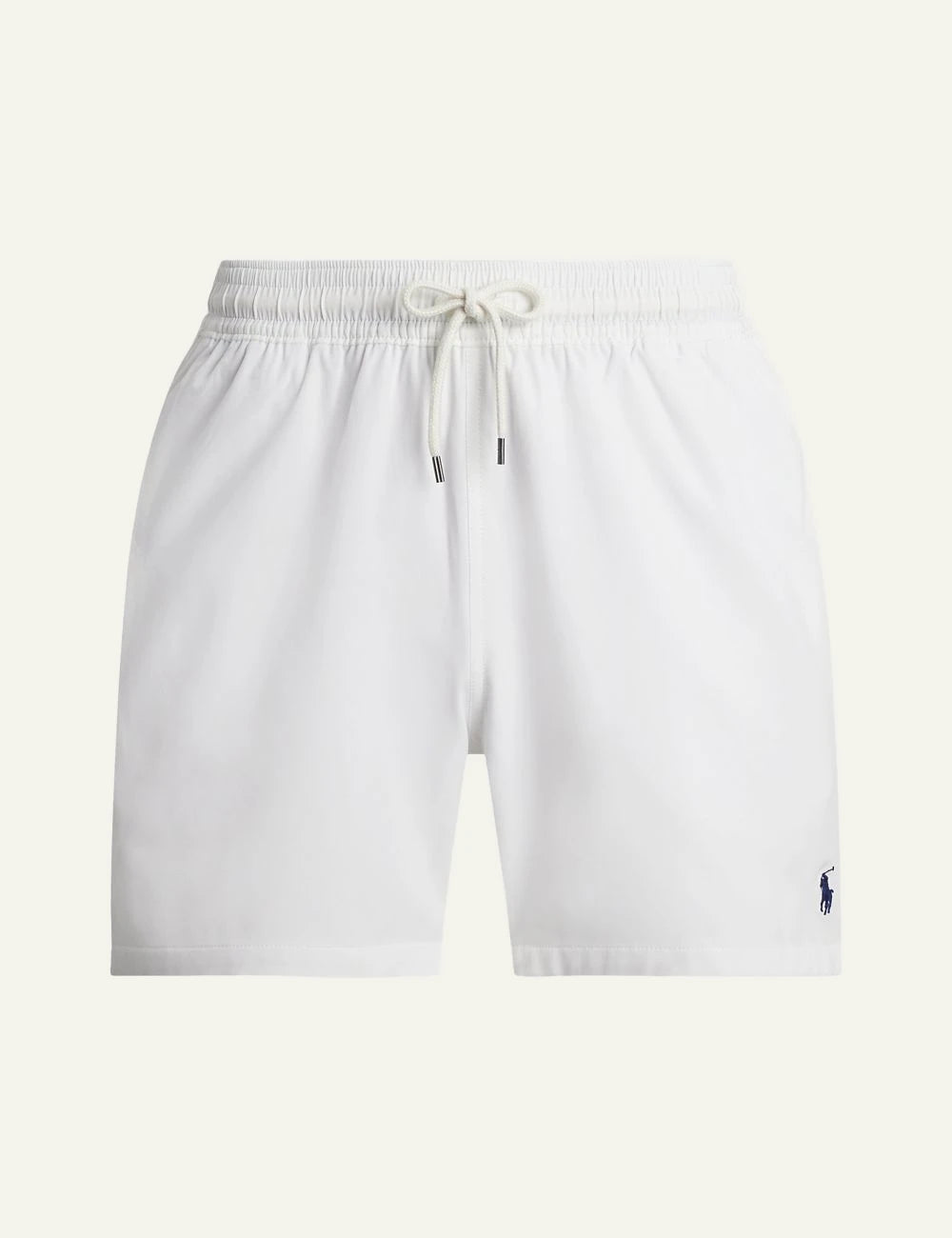 polo ralph lauren white swim shorts classic fit pony logo front view