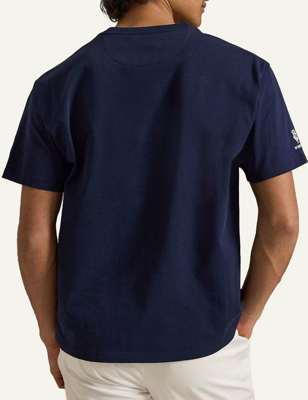 Polo Ralph Lauren Wimbledon t-shirt navy logo back view