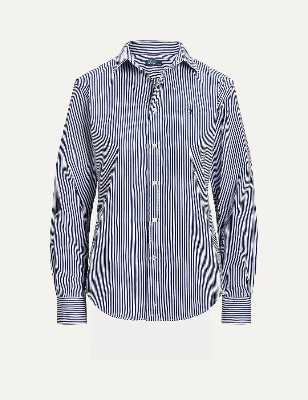 Polo Ralph Lauren women's blue and white striped cotton shirt