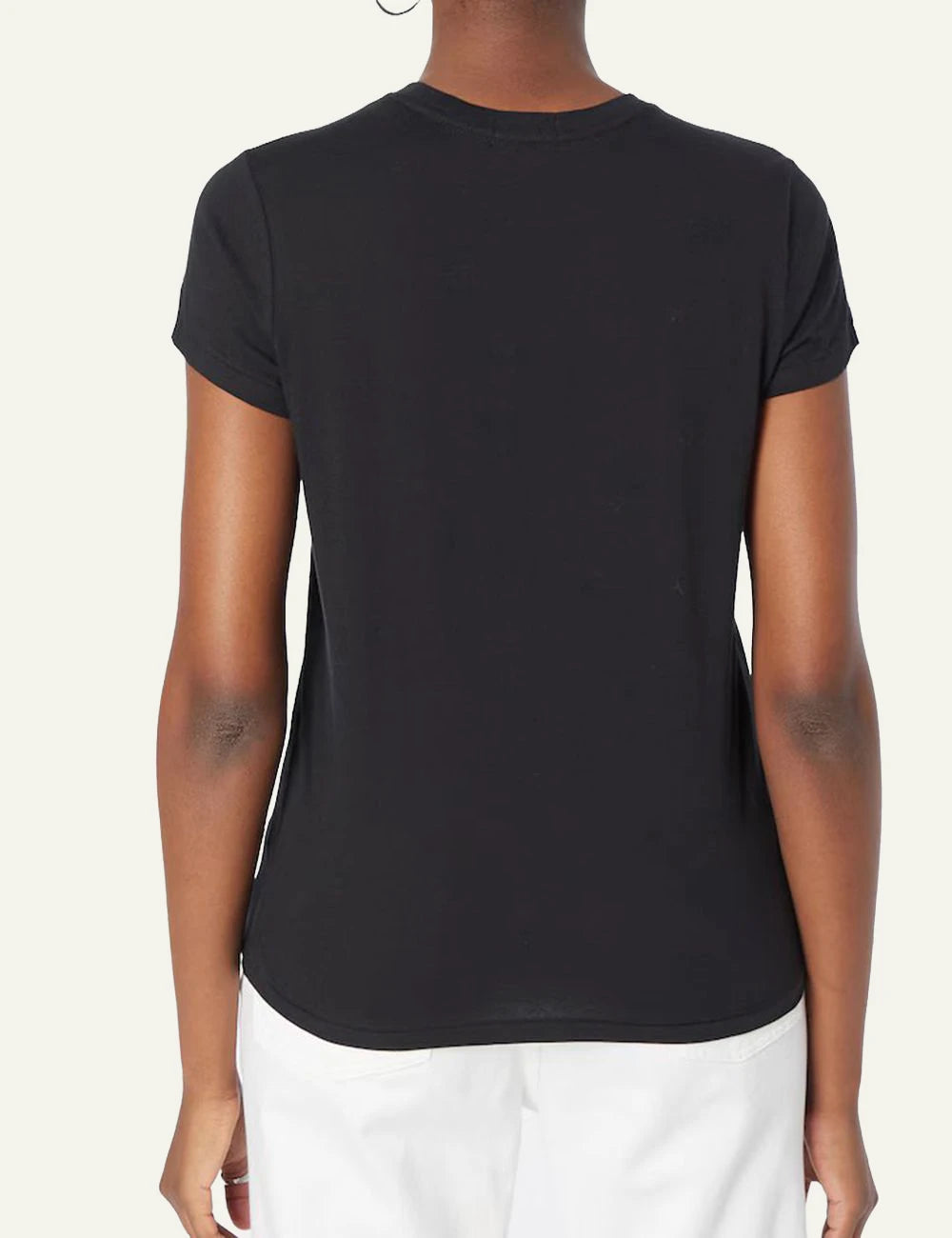 Women's Polo Ralph Lauren Classic Fit cotton jersey T-shirt in black with embroidered Pony logo back