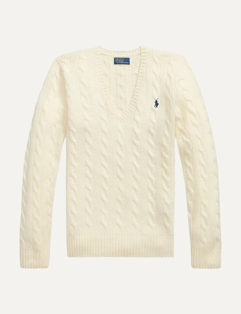 Polo Ralph Lauren women's ecru wool and cashmere cable knit sweater