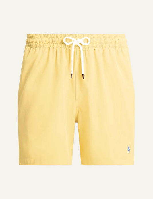 polo ralph lauren yellow swim shorts classic fit pony logo front view