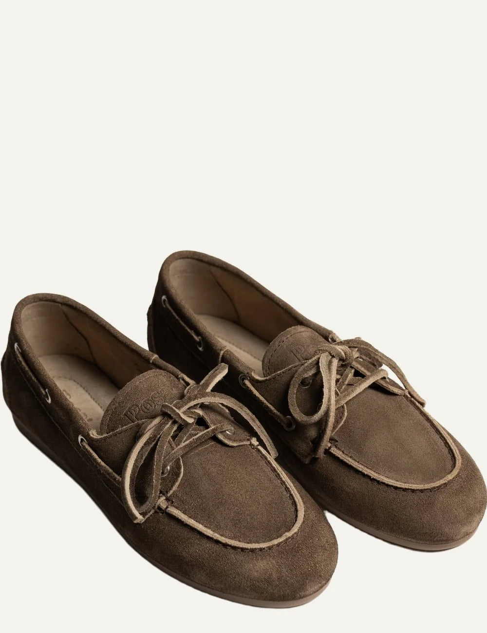 Posa Women’s Brown Suede Boat Loafers pair side view