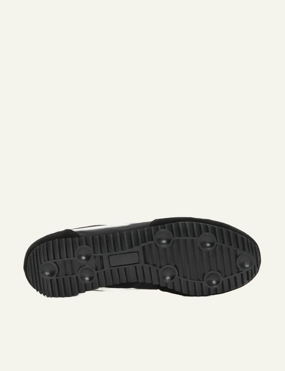 pro keds 1949 vintage nylon sneakers black white sole view