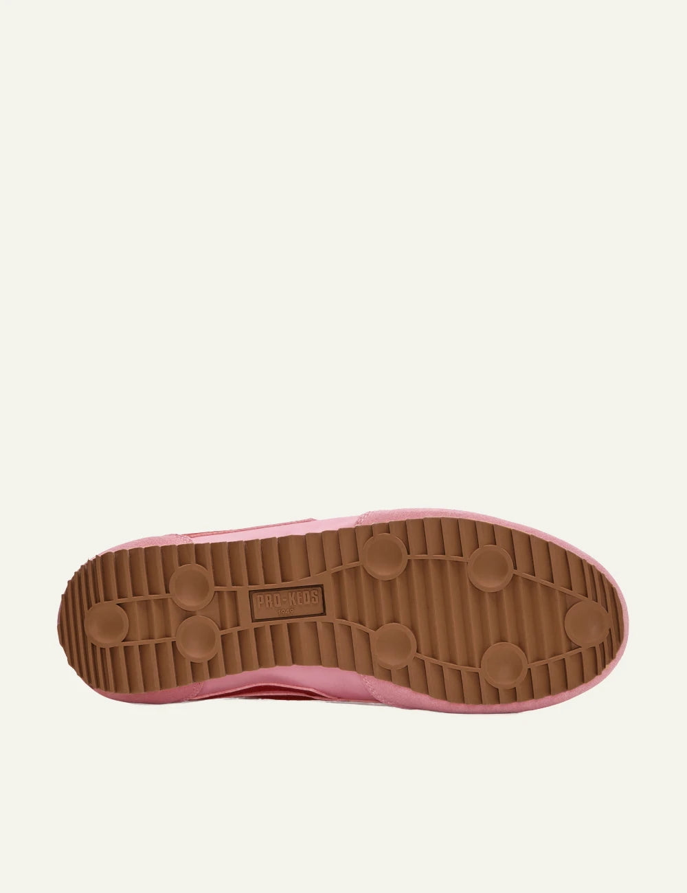 pro keds 1949 vintage nylon sneakers pink-red white sole view