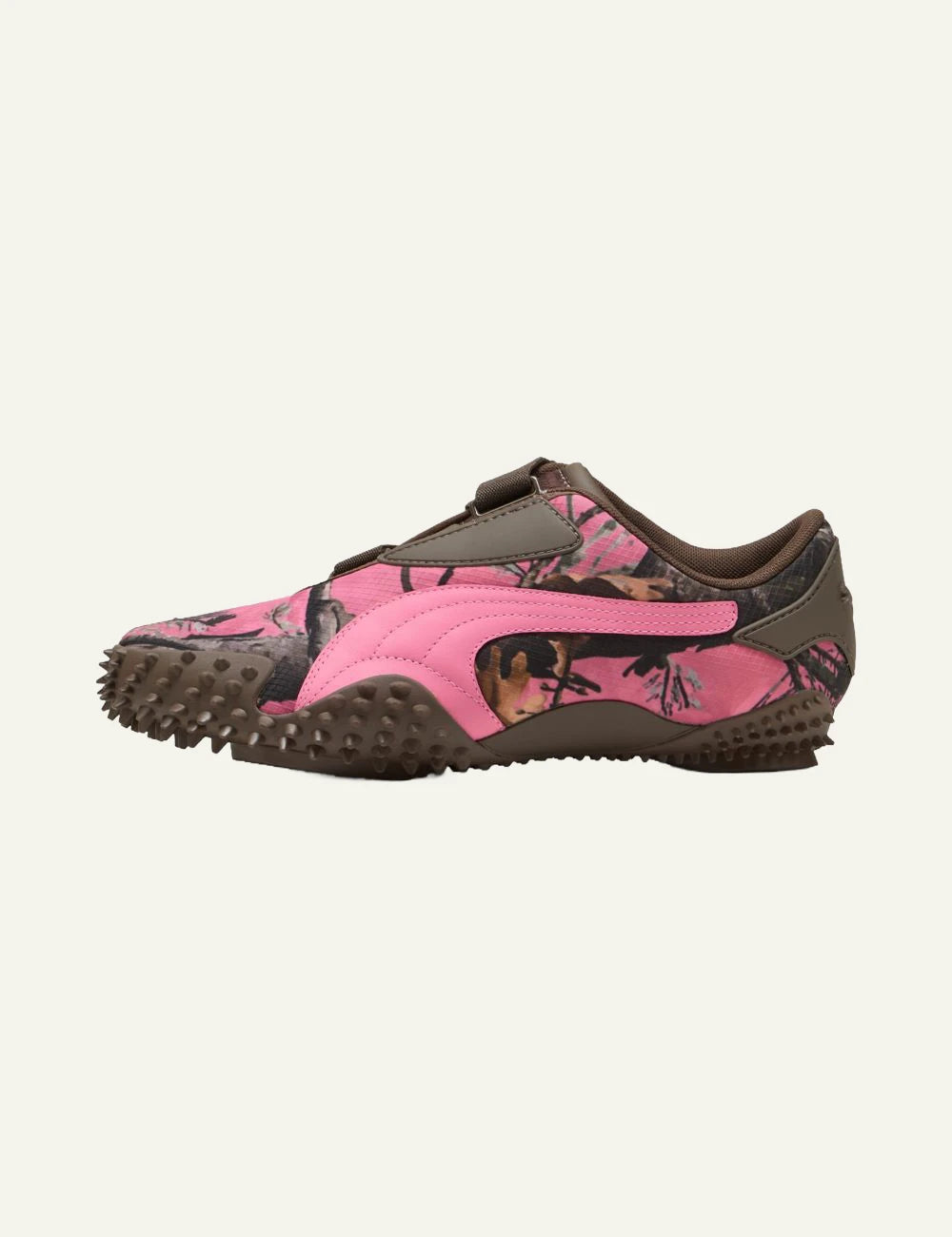 Puma Mostro Camo II chocolate strawberry side view camo upper
