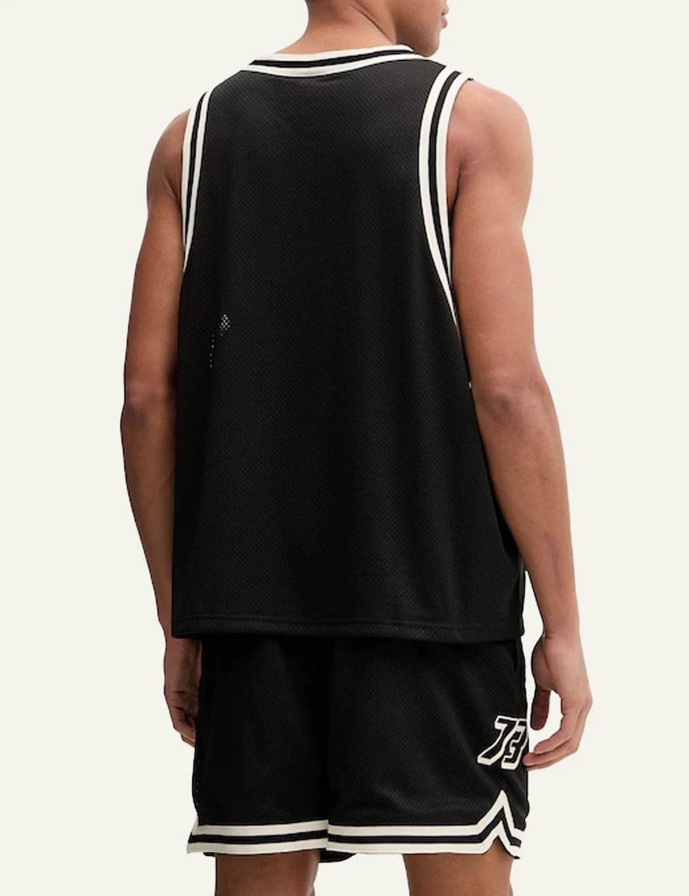 Puma Represent Black Mesh Basketball Jersey With RP Logo back Model View