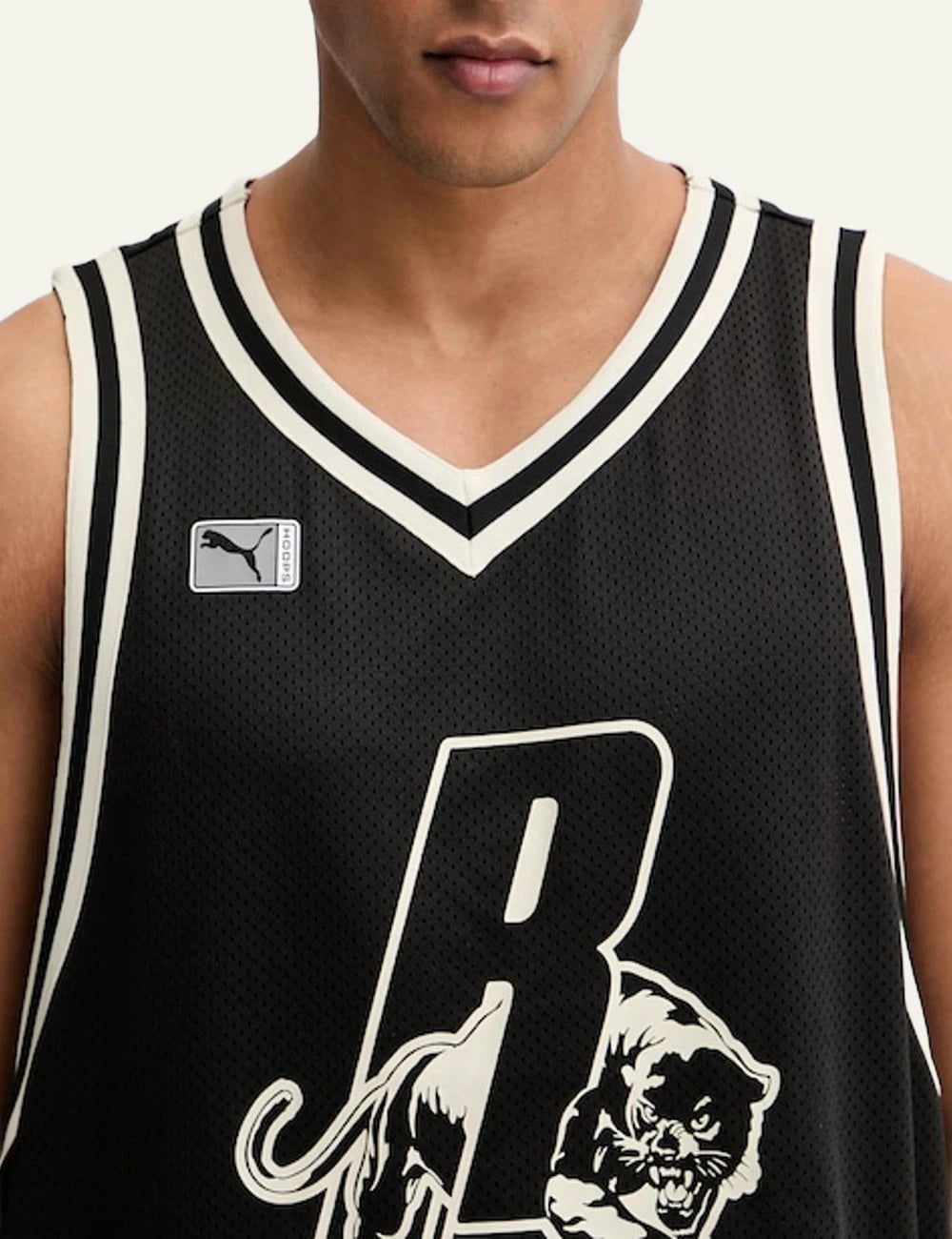 Puma Represent Black Mesh Basketball Jersey With RP Logo View