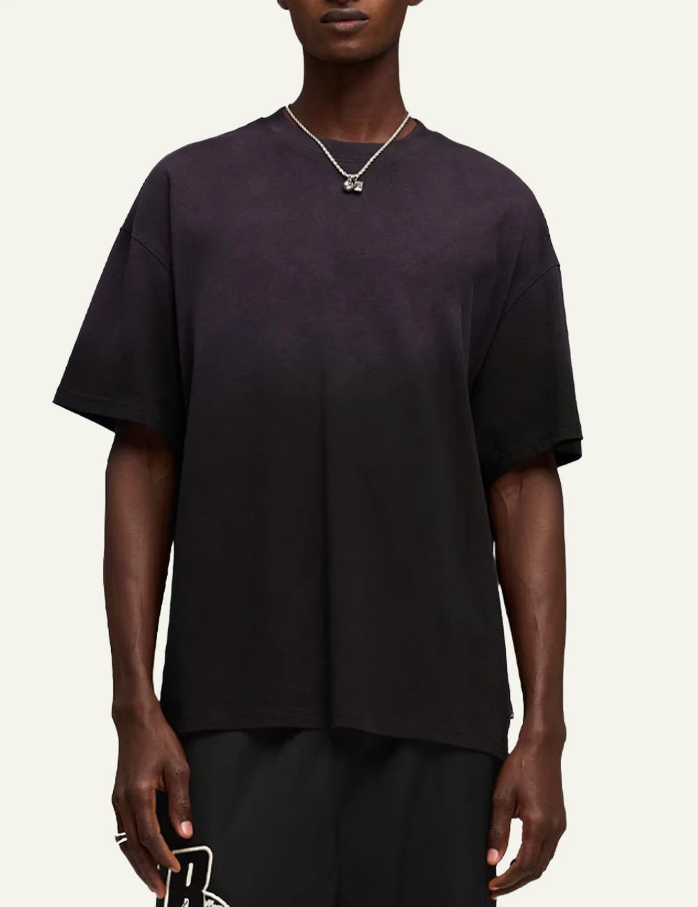 Puma Represent Black Oversized T-Shirt With Short Sleeves And Crew Neck Front View