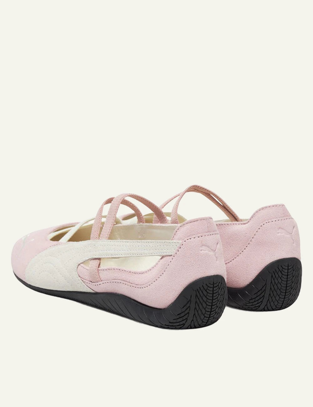 Puma Speedcat Ballet pink back view criss cross straps