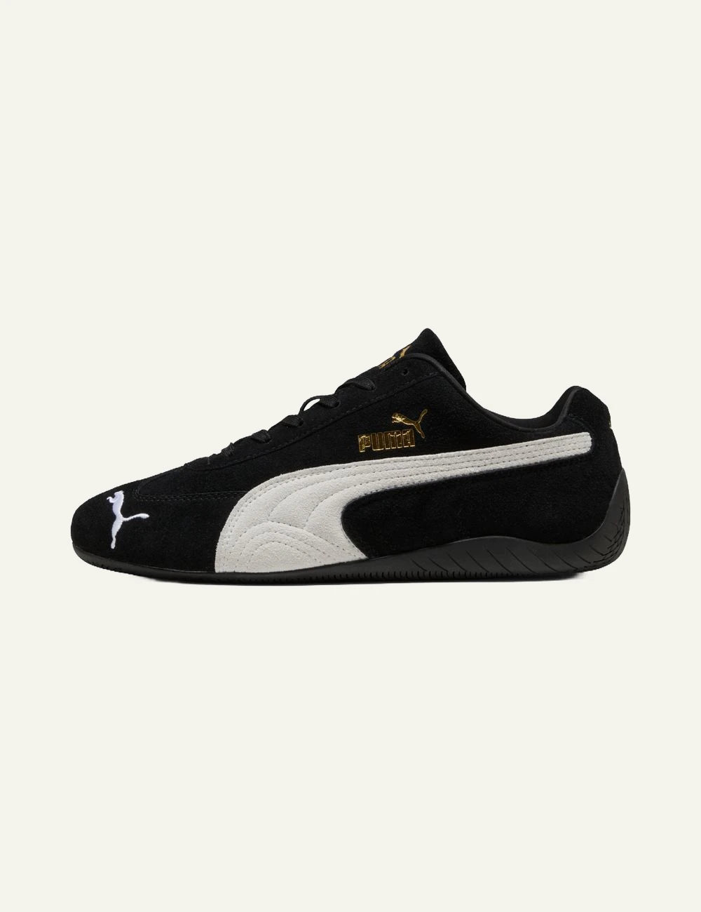 Puma Speedcat OG Motorsport black white side view suede upper logo