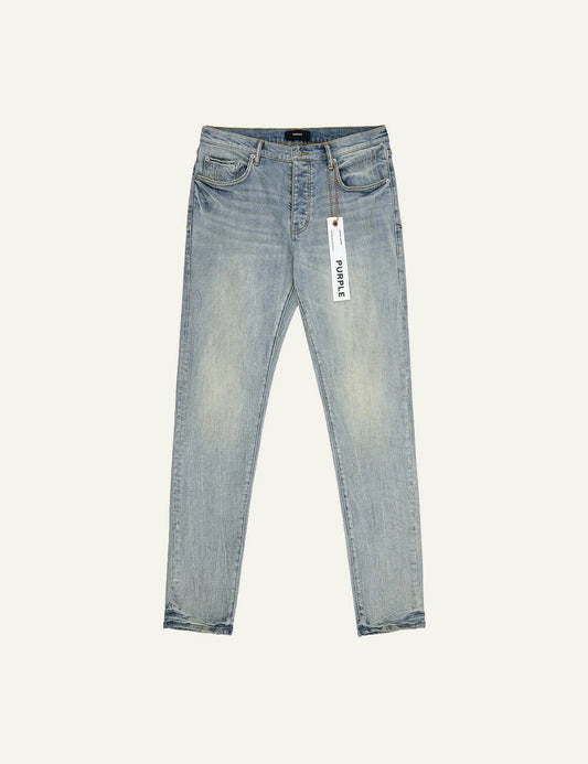 Purple Brand light blue skinny stretch jeans front view