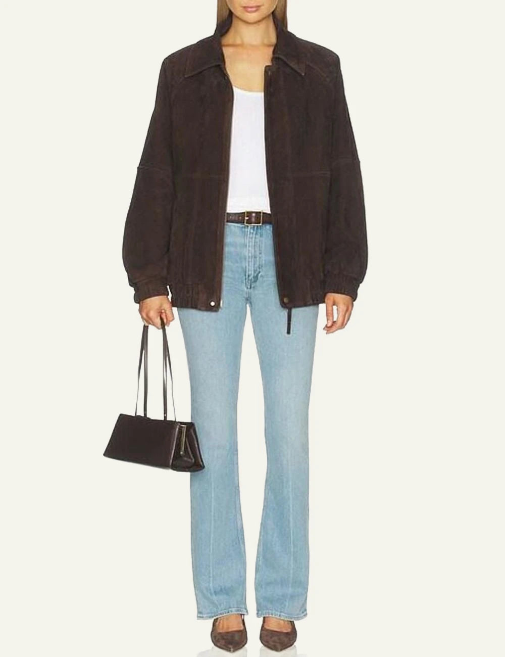 Rag &amp; Bone Peyton bootcut jeans light blue front full body view