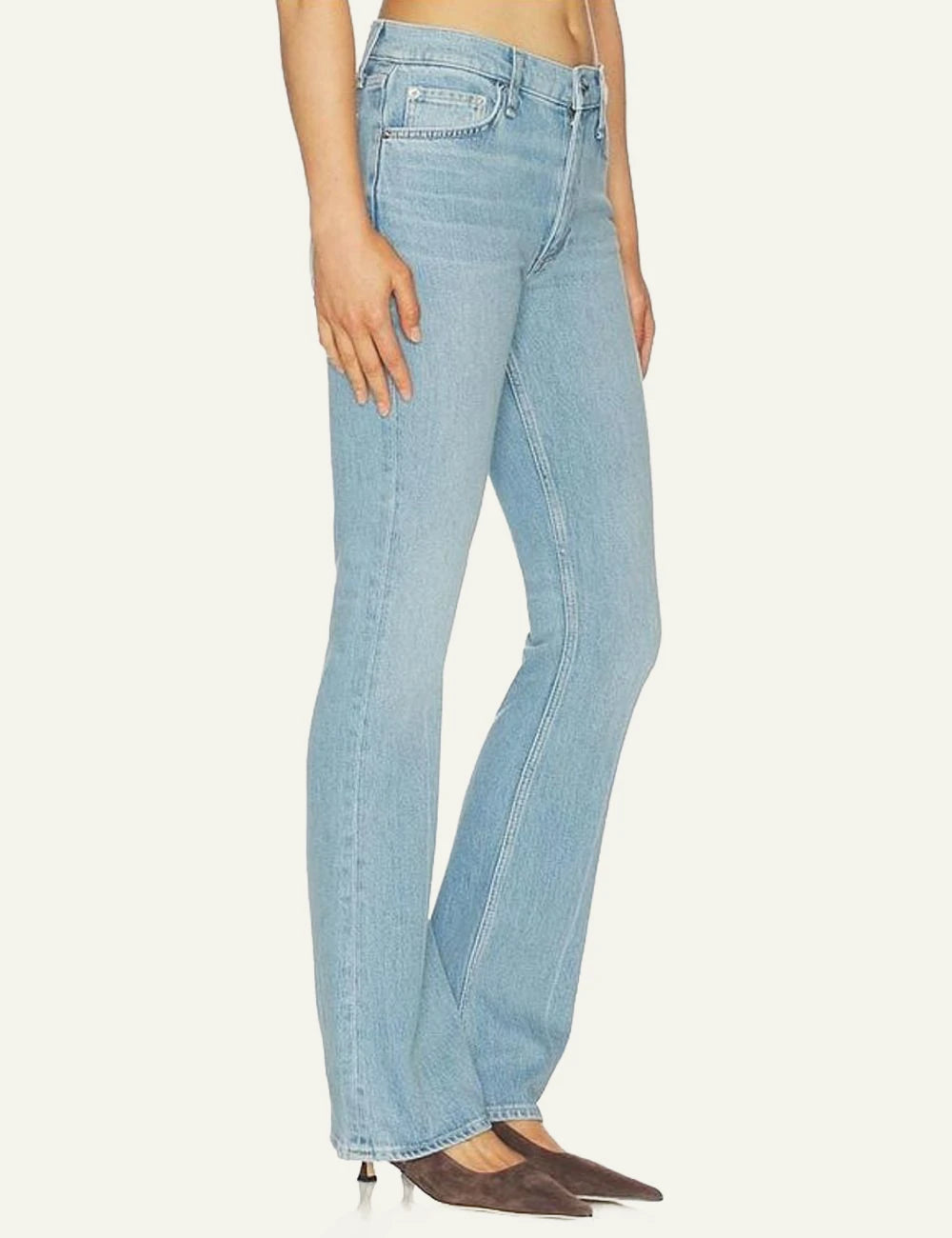 Rag &amp; Bone Peyton bootcut jeans light blue side model view