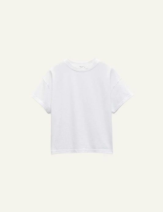 rag & bone cotton boxy t shirt white women front view