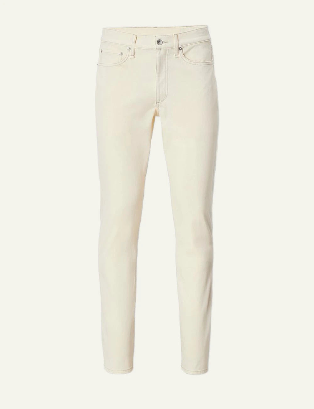 rag & bone cream slim jeans front view