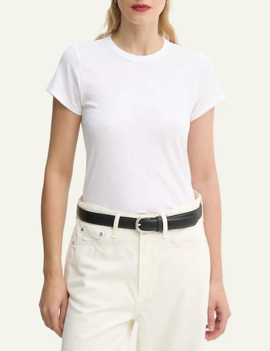 rag & bone pima cotton white t shirt women front view