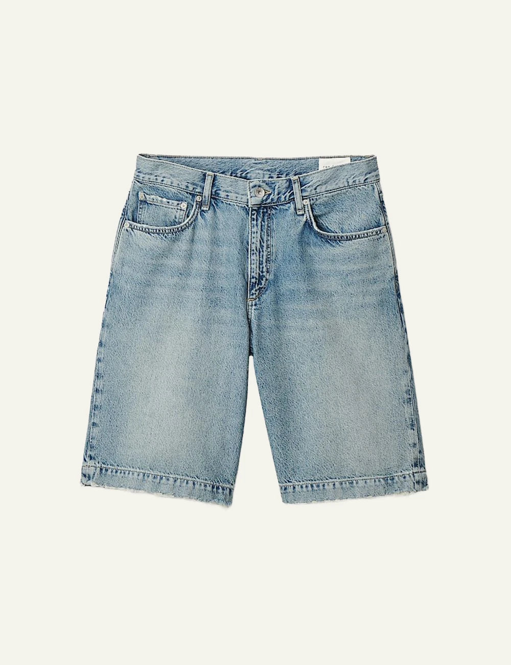 Rag &amp; Bone denim shorts light blue washed finish front view