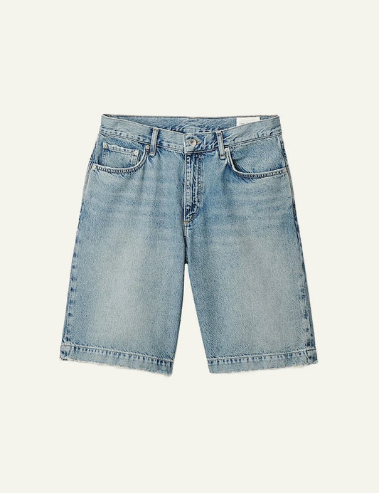 Rag &amp; Bone denim shorts light blue washed finish front view