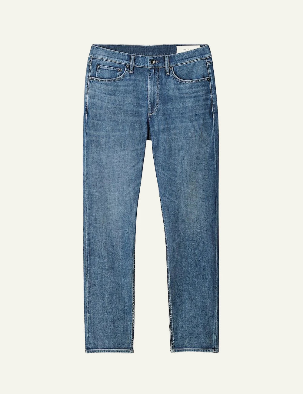 Rag &amp; Bone slim fit denim jeans medium indigo wash front view