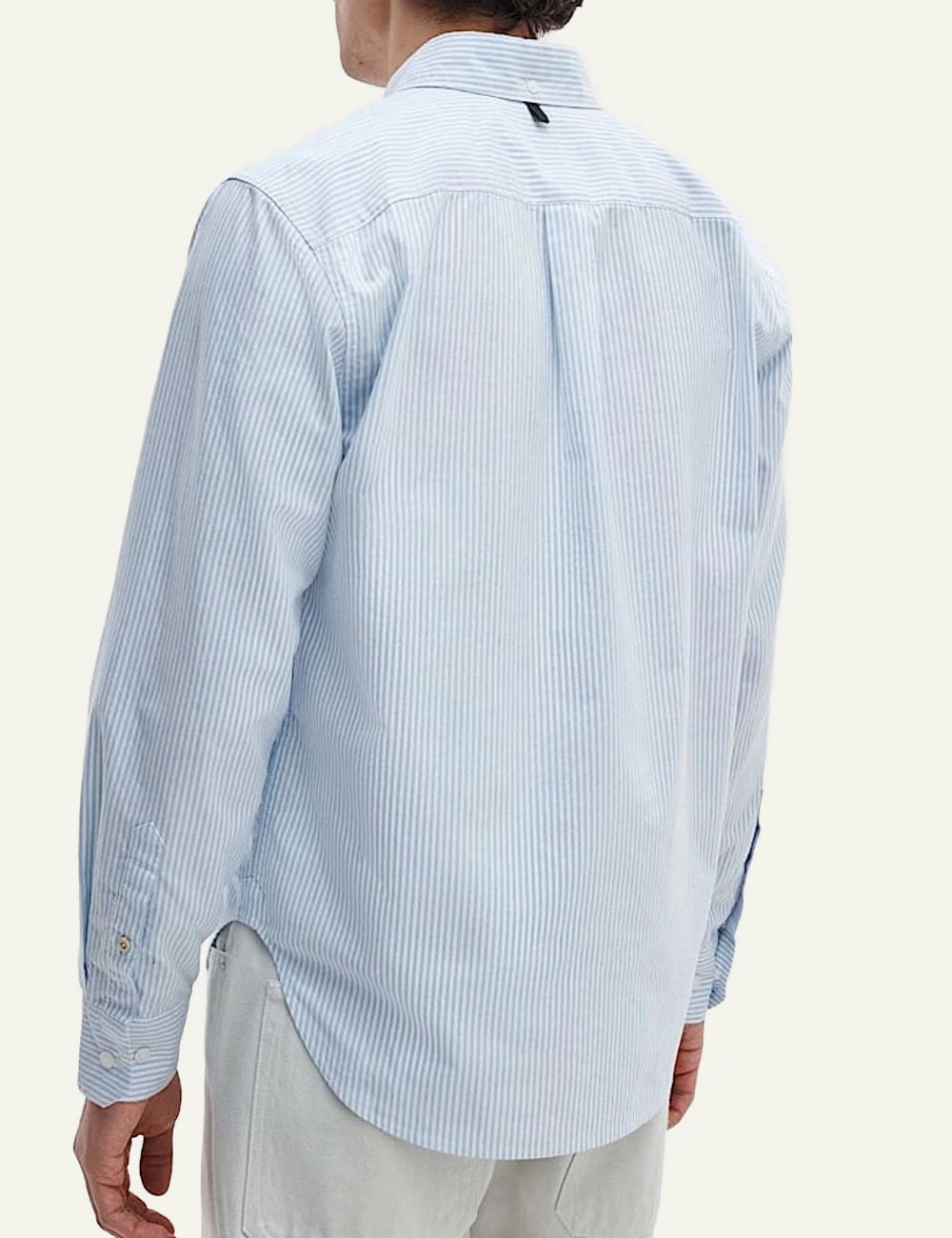 Rag &amp; Bone blue striped cotton shirt back view
