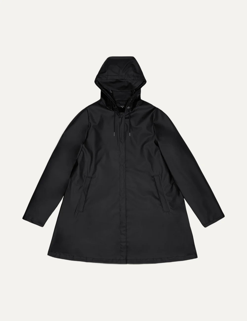 Rains Women’s Black Waterproof A-Line Hooded Jacket