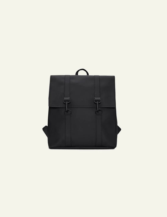 Rains Backpack Black front flat view