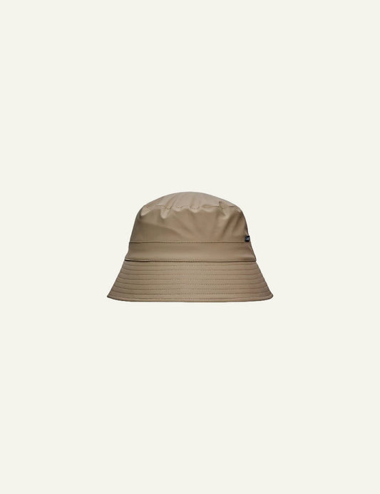 Rains bucket hat beige 3/4 front flat