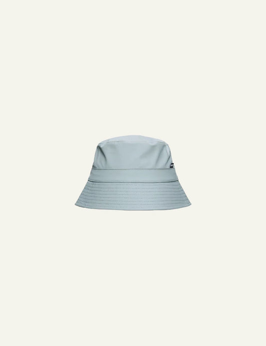 Rains bucket hat ice blue 3/4 front flat