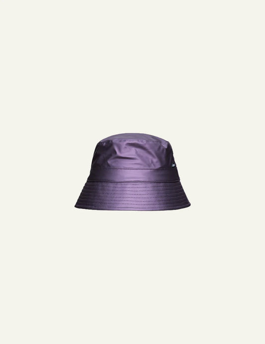 Rains bucket hat purple 3/4 front flat