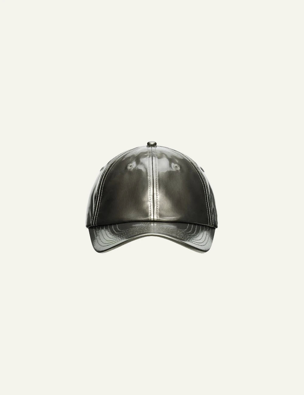 Rains Cap Shiny Olive front flat view