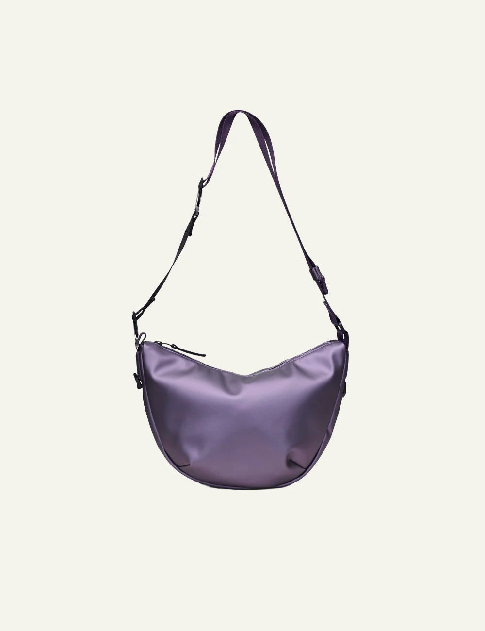 Rains Crossbody Bag Purple metallic  front view flat