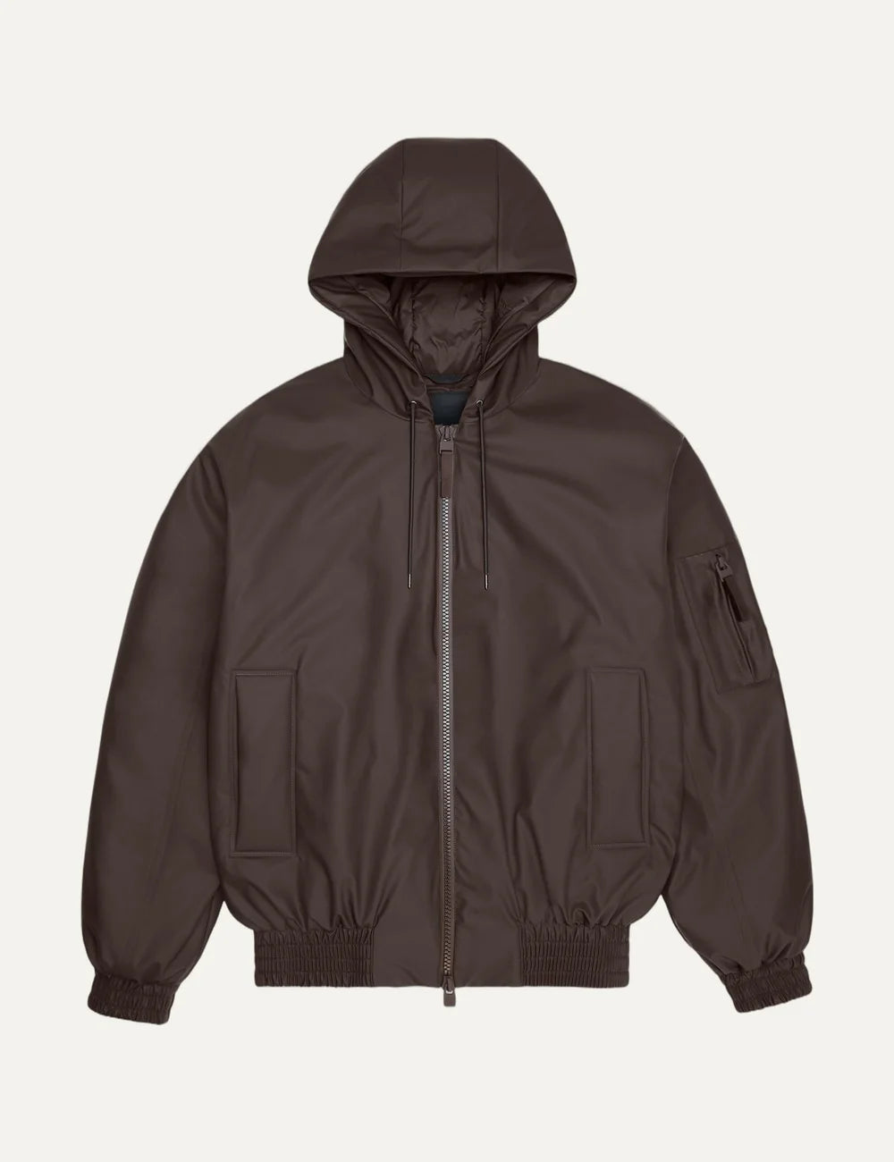 Rains Women’s Dark Brown Waterproof Insulated Bomber Jacket