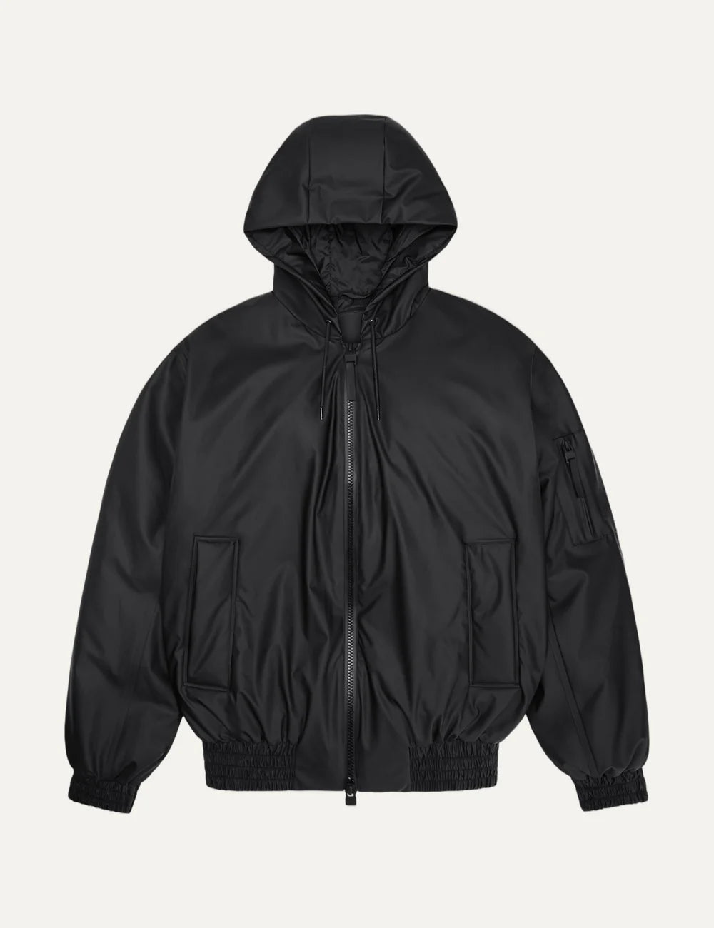 Rains Women’s Black Waterproof Insulated Bomber Jacket