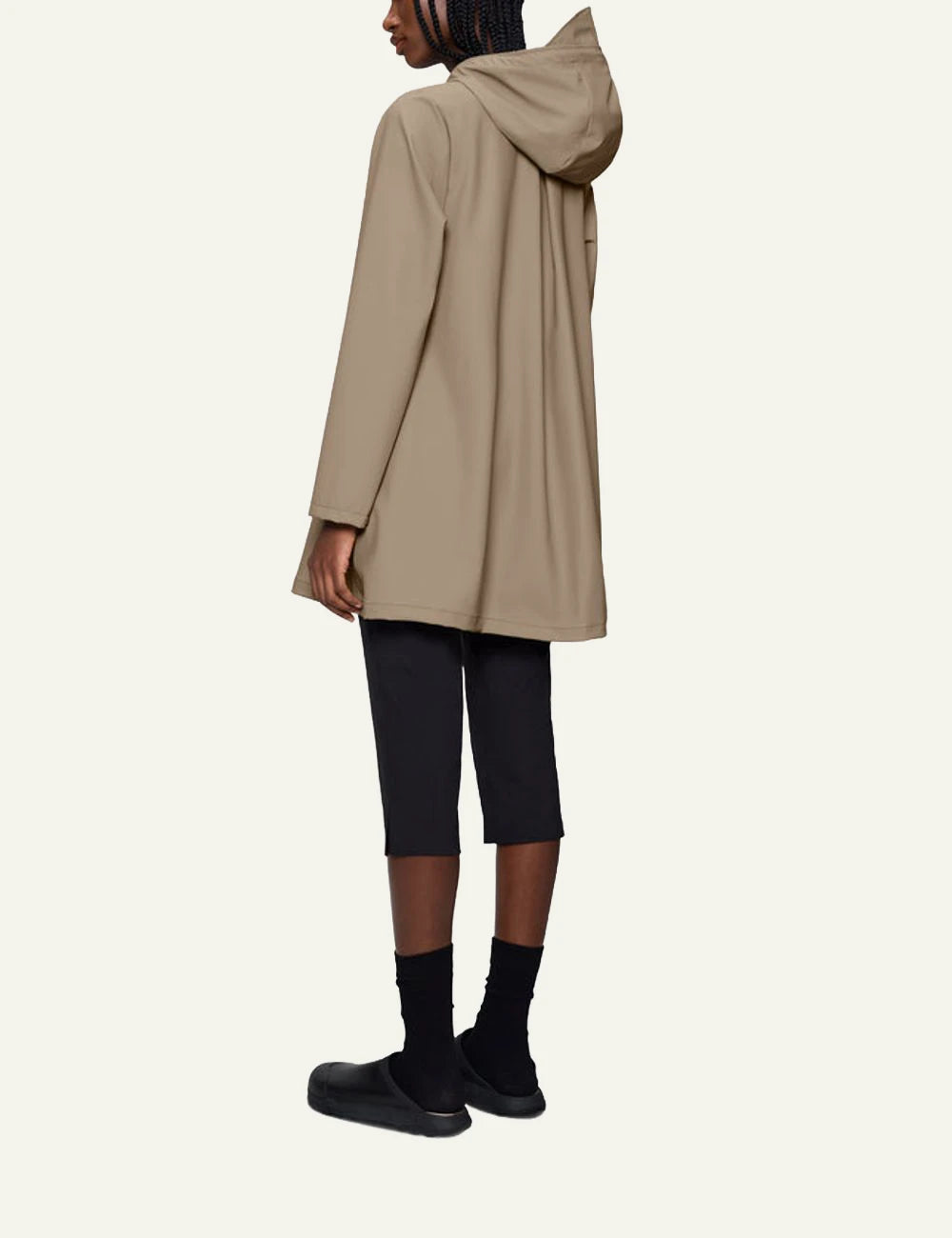 Rains Long Jacket khaki matte full back body